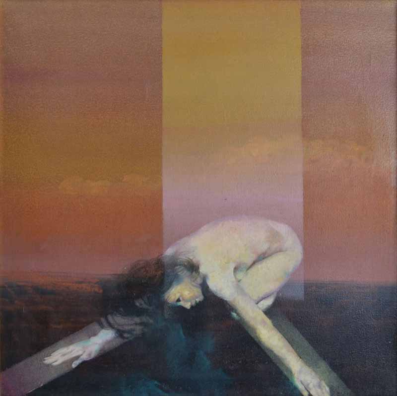 Charles Billich b.1934 Nude Oil on canvas Signed lower right 60 x 60cm