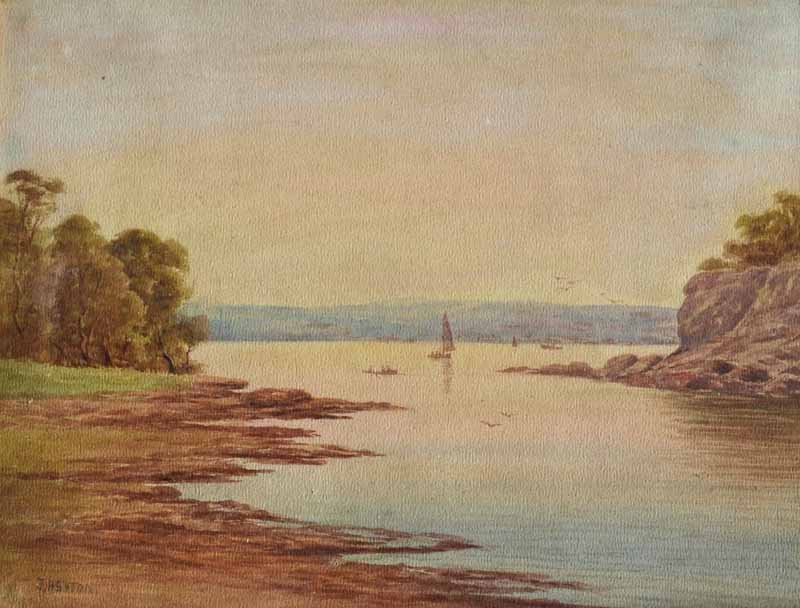 James Ashton 1859 - 1935 River Scene Watercolour Signed lower left 21 x 29cm