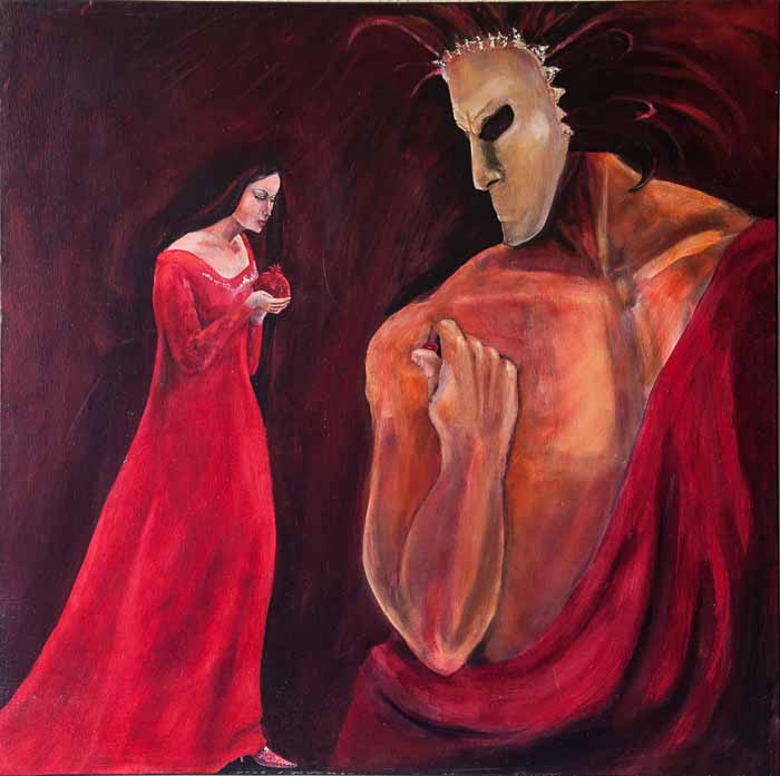 Yvonne Taylor ( Sotheby`s Young Artist of the year 1999 `Persephone` Acrylic on canvas 80cm x80cm