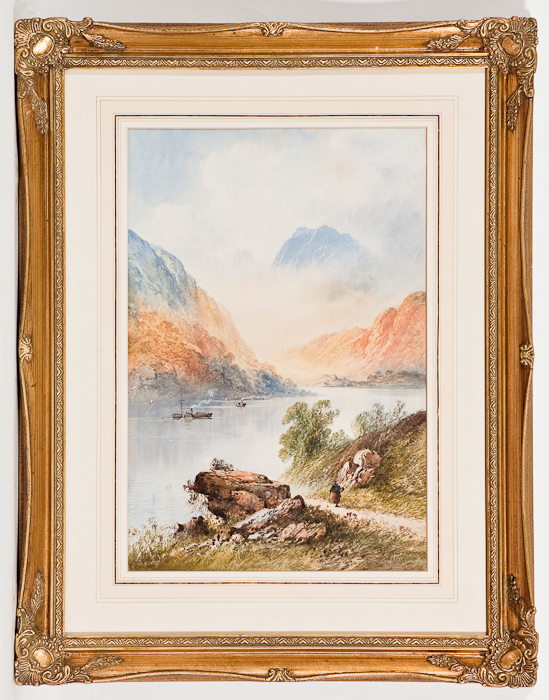 EDWIN EARP (BRITISH 20TH CENTURY), HIGHLAND LANDSCAPE watercolour, signed 47cm x 32cm Mounted,