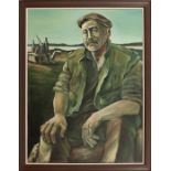 * ANDREW HAY, MONUMENT TO A ONCE PROUD MAN oil on canvas, signed, further signed and titled verso
