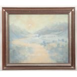 * ANNE DONALD, REMEMBERED SNOWSCENE oil on canvas, signed 49cm x 59cm Framed, and under glass