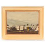 * RENNY TAIT, LONDON BUILDINGS oil on card, signed and dated 1989 verso 18cm x 25cm Framed