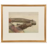 * IAN ALEC JOHNSON CHEYNE (BRITISH 1895-1955), CRAIL HARBOUR watercolour over pencil on paper,