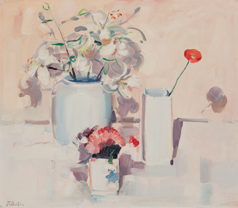 * JAMES FULLARTON DA, THE SOLITARY POPPY oil on canvas, signed 67cm x 77cm (26 x 30 inches) Framed - Image 2 of 2