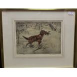 * HENRY WILKINSON (ENGLAND 1921 - 2011), IRISH SETTER print, signed and numbered 88/150 36cm x