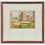 * JOHN MACKIE, TAKING IT EASY IN CARCASSONNE watercolour on paper, signed and dated '78 20cm x