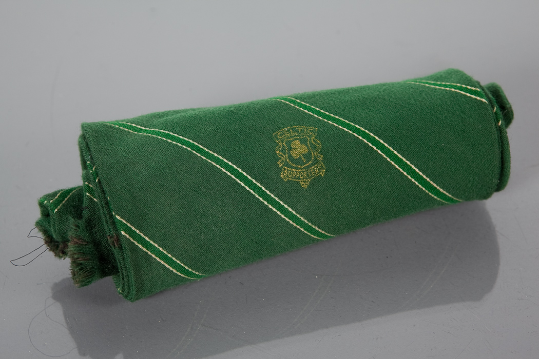 VINTAGE AND VERY RARE CELTIC FC SUPPORTERS SCARF, circa 1957. This was gifted to The Bar by Eddie