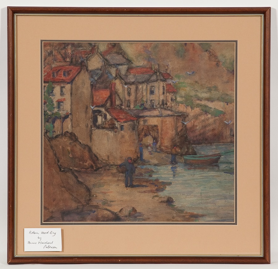 * ANNIE MUIRHEAD PATERSON (SCOTTISH 1857 - 1947) ROBIN HOOD BAY watercolour and gouache 34cm x 35cm