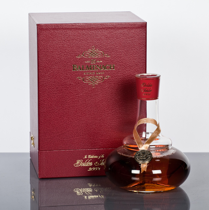 BALMENACH 25 YEAR OLD GOLDEN JUBILEE DECANTER  Single Speyside malt whisky, distilled 1977, bottled