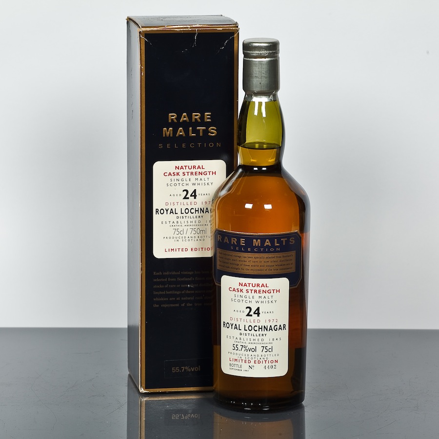 ROYAL LOCHNAGAR 24 YEAR OLD RARE MALTS  Single Highland Malt Whisky. Distilled 1972, bottled