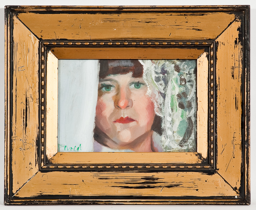 * ARCHIE FORREST RGI, LINDA II oil on board, signed, titled verso 15cm x 23cm Framed and under