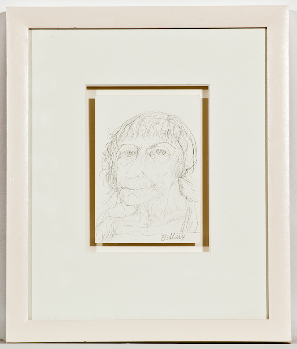 * JOHN BELLANY CBE RA HRSA (SCOTTISH 1942 - 2013), FEMALE HEAD STUDY pencil on paper, signed 20.5cm