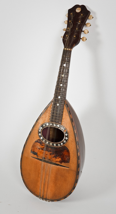 NEOPOLITAN MANDOLIN makers Ferrari and Co. and retailed by Rushworth of Liverpool, with ivory