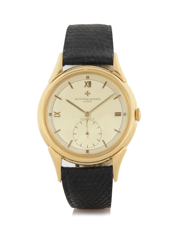 VACHERON CONSTANTIN GENEVE ANNI `50. C. 18K yellow gold with downturned extended lugs (excellent).