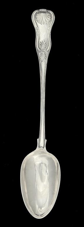 AN IRISH GEORGE IV BASTING SPOON  King`s pattern, by Samuel Neville, Dublin 1821,  5ozs++Light wear