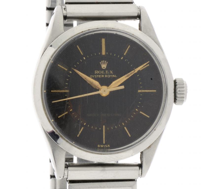 A ROLEX STAINLESS STEEL GENTLEMAN`S WRISTWATCH  OYSTER ROYAL    Ref 6444, Serial no 336049,