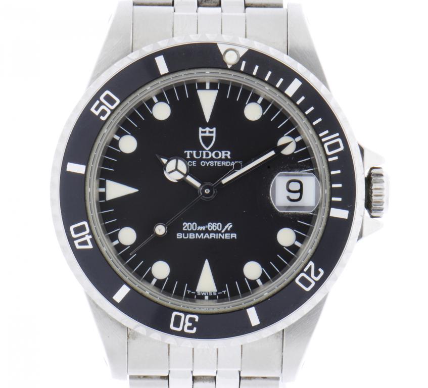 A ROLEX TUDOR STAINLESS STEEL WRISTWATCH PRINCE OYSTERDATE SUBMARINER  Ref 75090, Serial No B414761,