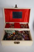 Two boxes including a collection of costume jewellery
