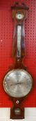 A 19th century mahogany four section barometer, makers W. Hanson