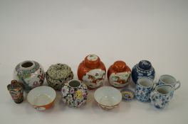 A collection of various oriental items