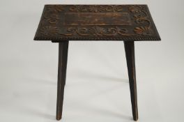 A 19th century carved oak table