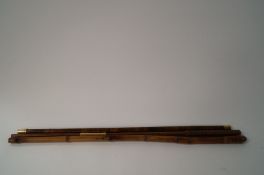 Three walking canes with unusual tops