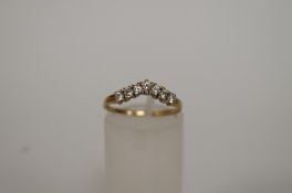 A cubic zirconia 9ct gold ring, finger size L 1/2