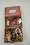 A quantity of costume jewellery and some watches
