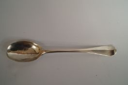 A continental silver spoon, probably 18th century Dutch