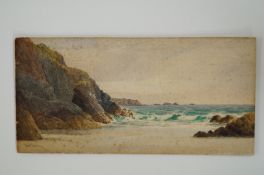 W. Casley (1867-1921) watercolour, Cornish coastal scene