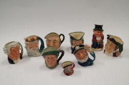Collection of 1950's Doulton character Toby jugs (8) and 1 Burlington
