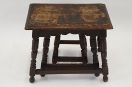 A set of 19th century oak tables
