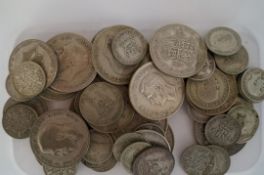 A box of silver coins - pre 1915 to 1946, 400 grams