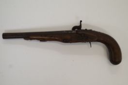 Percussion hammer action antique  pistol
