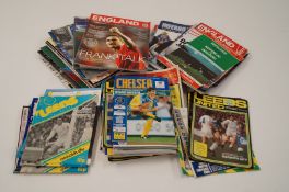 Approximately 100 football programmes; including England, Scotland, Chelsea and Leeds