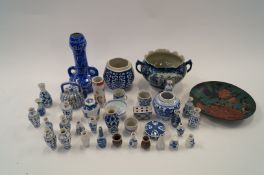 A large collection of oriental items including vases etc