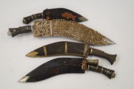 Four Gurkha knives