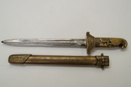 Small oriental style dagger decorated with an Eagle
