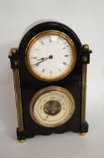 Combination clock and barometer