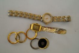 A ladies quartz wristwatch with interchangeable bezels and another ladies watch