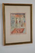 A Chris Orr picture 'The Envious Bell Boy', framed