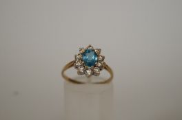 A 9ct gold cluster dress ring, finger size M