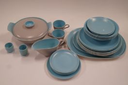A Poole pottery part dinner service