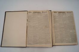 The Times newspaper 1886 complete year bound in two volumes