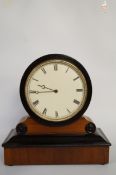 A French tick tack 8 day brevete movement clock mahogany and ebonised case