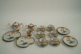 A 20th century Geisha tea service - complete, with additional plates