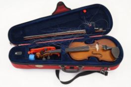 A 20th century violin, cased