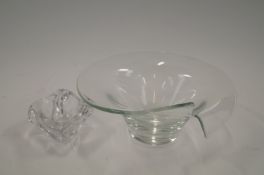 Two pieces of decorative glass, one signed "Daum"