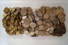 A box of English coins